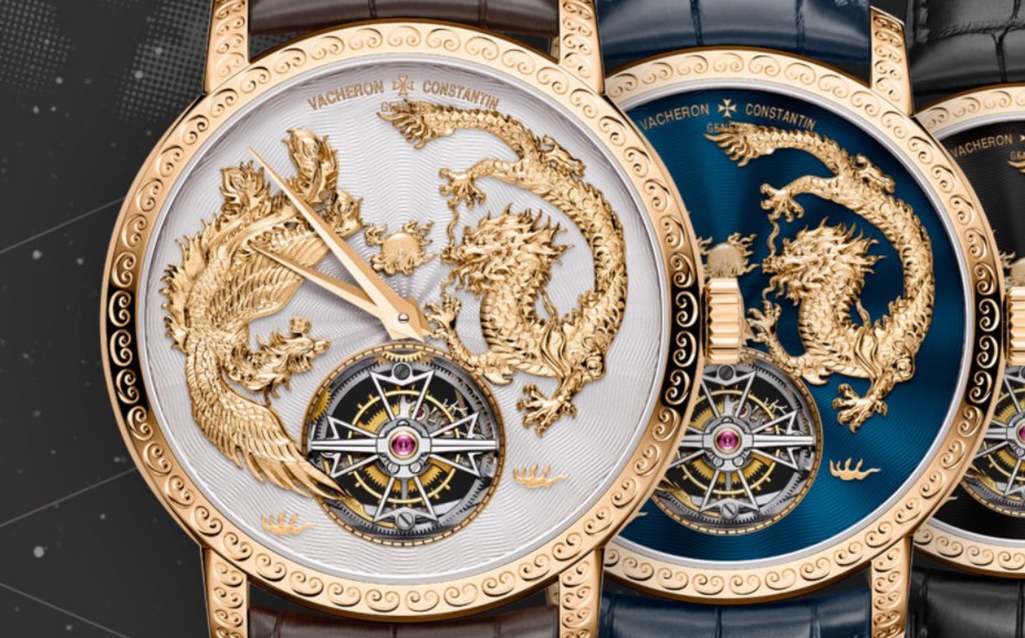 江诗丹顿表盘雕刻龙凤呈祥！