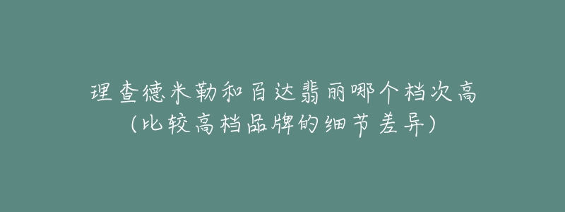 理查德米勒和百达翡丽哪个档次高(比较高档品牌的细节差异)-名表号 理查德米勒和百达翡丽哪个档次高(比较高档品牌的细节差异)