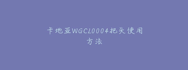 卡地亚WGCL0004把头使用方法-名表号 卡地亚WGCL0004把头使用方法