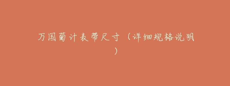 万国葡计表带尺寸(详细规格说明)-名表号 万国葡计表带尺寸(详细规格说明)