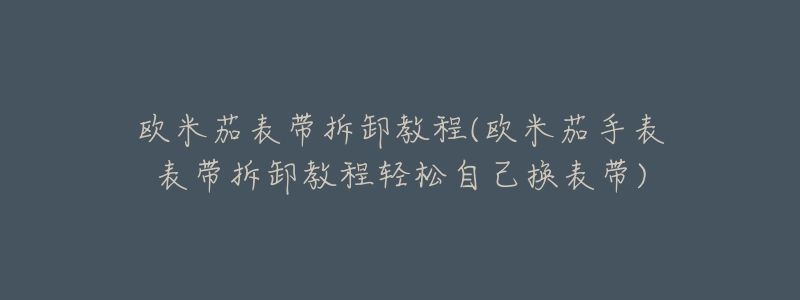 欧米茄表带拆卸教程(欧米茄手表表带拆卸教程轻松自己换表带)-名表号 欧米茄表带拆卸教程(欧米茄手表表带拆卸教程轻松自己换表带)