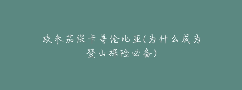 欧米茄保卡哥伦比亚(为什么成为登山探险必备)-名表号 欧米茄保卡哥伦比亚(为什么成为登山探险必备)