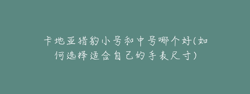 卡地亚猎豹小号和中号哪个好(如何选择适合自己的手表尺寸)-名表号 卡地亚猎豹小号和中号哪个好(如何选择适合自己的手表尺寸)