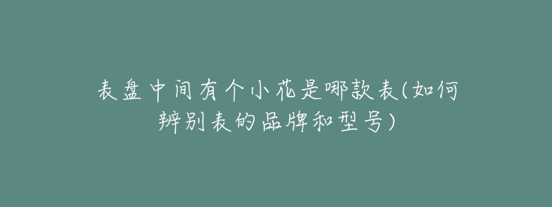 表盘中间有个小花是哪款表(如何辨别表的品牌和型号)-名表号 表盘中间有个小花是哪款表(如何辨别表的品牌和型号)