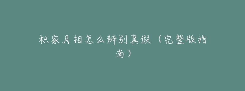 积家月相怎么辨别真假（完整版指南）