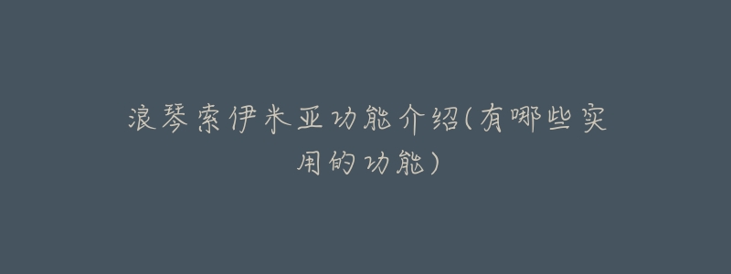 浪琴索伊米亚功能介绍(有哪些实用的功能)-名表号 浪琴索伊米亚功能介绍(有哪些实用的功能)