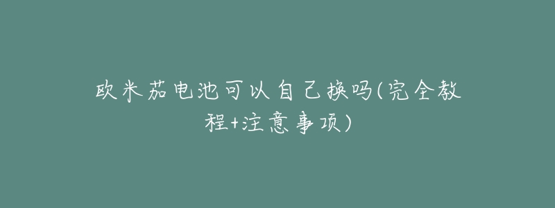 欧米茄电池可以自己换吗(完全教程+注意事项)-名表号 欧米茄电池可以自己换吗(完全教程+注意事项)
