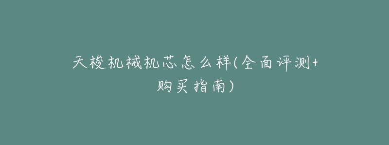 天梭机械机芯怎么样(全面评测+购买指南)-名表号 天梭机械机芯怎么样(全面评测+购买指南)