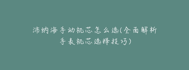 沛纳海手动机芯怎么选(全面解析手表机芯选择技巧)-名表号 沛纳海手动机芯怎么选(全面解析手表机芯选择技巧)