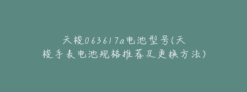 天梭063617a电池型号(天梭手表电池规格推荐及更换方法)-名表号 天梭063617a电池型号(天梭手表电池规格推荐及更换方法)