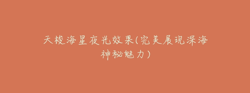 天梭海星夜光效果(完美展现深海神秘魅力)-名表号 天梭海星夜光效果(完美展现深海神秘魅力)