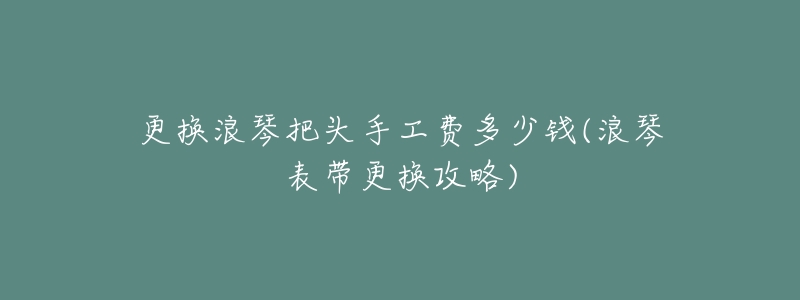 更换浪琴把头手工费多少钱(浪琴表带更换攻略)-名表号 更换浪琴把头手工费多少钱(浪琴表带更换攻略)