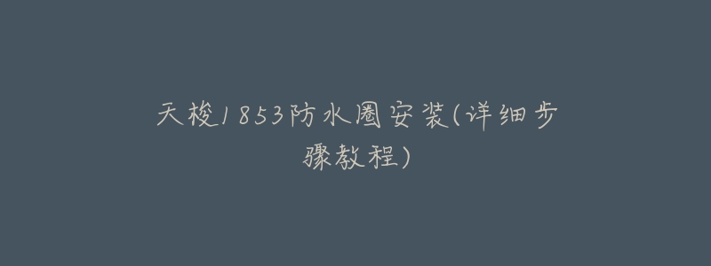 天梭1853防水圈安装(详细步骤教程)-名表号 天梭1853防水圈安装(详细步骤教程)