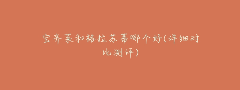 宝齐莱和格拉苏蒂哪个好(详细对比测评)
