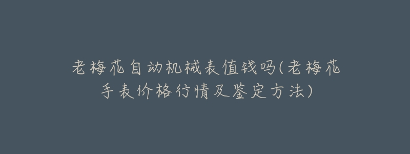老梅花自动机械表值钱吗(老梅花手表价格行情及鉴定方法)-名表号 老梅花自动机械表值钱吗(老梅花手表价格行情及鉴定方法)