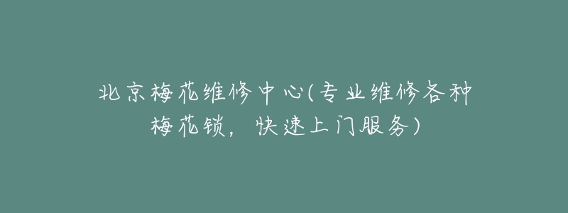 北京梅花维修中心(专业维修各种梅花锁,快速上门服务)-名表号 北京梅花维修中心(专业维修各种梅花锁,快速上门服务)