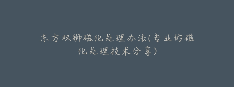 东方双狮磁化处理办法(专业的磁化处理技术分享)-名表号 东方双狮磁化处理办法(专业的磁化处理技术分享)