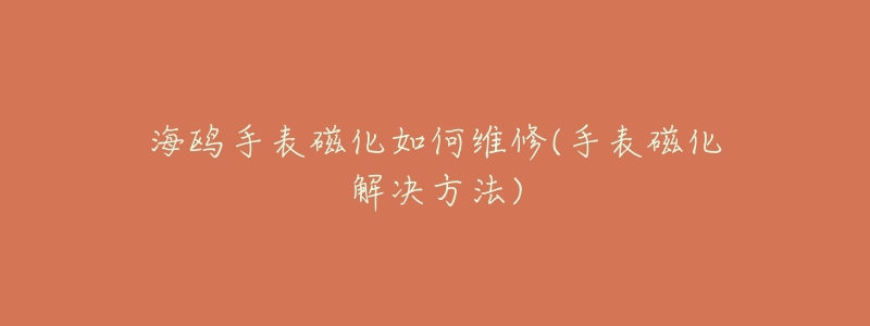 海鸥手表磁化如何维修(手表磁化解决方法)-名表号 海鸥手表磁化如何维修(手表磁化解决方法)