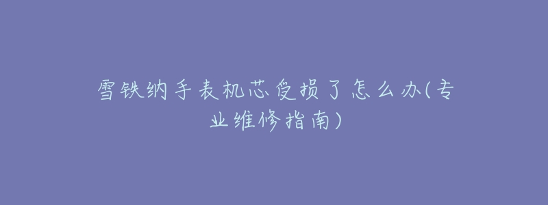 雪铁纳手表机芯受损了怎么办(专业维修指南)-名表号 雪铁纳手表机芯受损了怎么办(专业维修指南)
