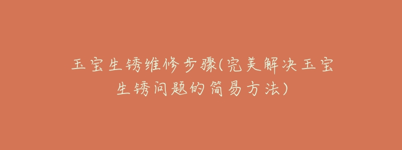 玉宝生锈维修步骤(完美解决玉宝生锈问题的简易方法)
