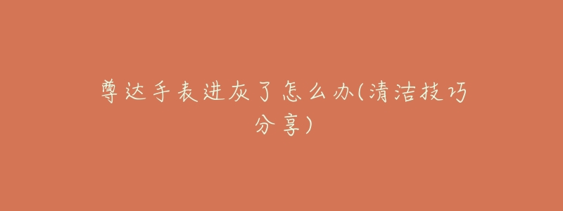 尊达手表进灰了怎么办(清洁技巧分享)-名表号 尊达手表进灰了怎么办(清洁技巧分享)
