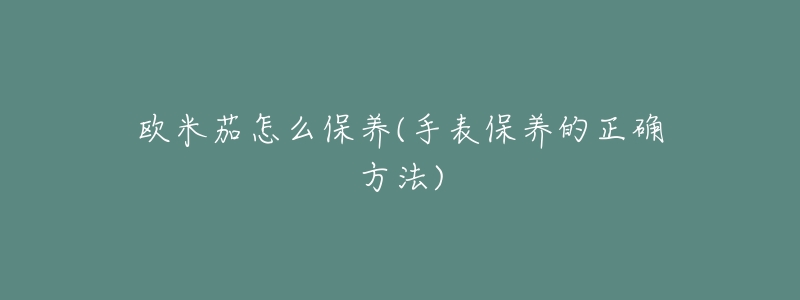 欧米茄怎么保养(手表保养的正确方法)-名表号 欧米茄怎么保养(手表保养的正确方法)