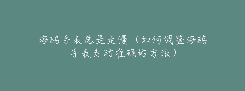 海鸥手表总是走慢(如何调整海鸥手表走时准确的方法)-名表号 海鸥手表总是走慢(如何调整海鸥手表走时准确的方法)