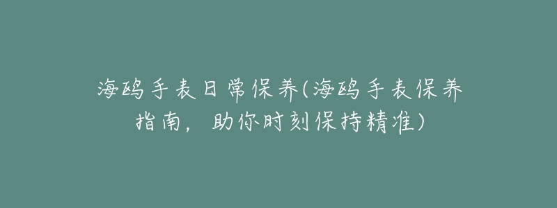海鸥手表日常保养(海鸥手表保养指南,助你时刻保持精准)-名表号 海鸥手表日常保养(海鸥手表保养指南,助你时刻保持精准)