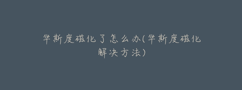 华斯度磁化了怎么办(华斯度磁化解决方法)-名表号 华斯度磁化了怎么办(华斯度磁化解决方法)