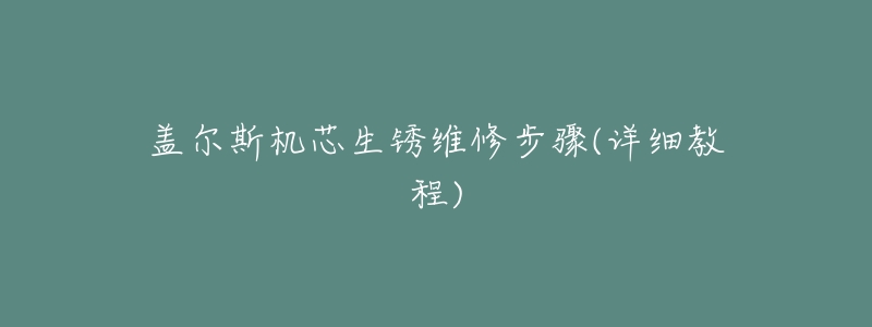 盖尔斯机芯生锈维修步骤(详细教程)-名表号 盖尔斯机芯生锈维修步骤(详细教程)