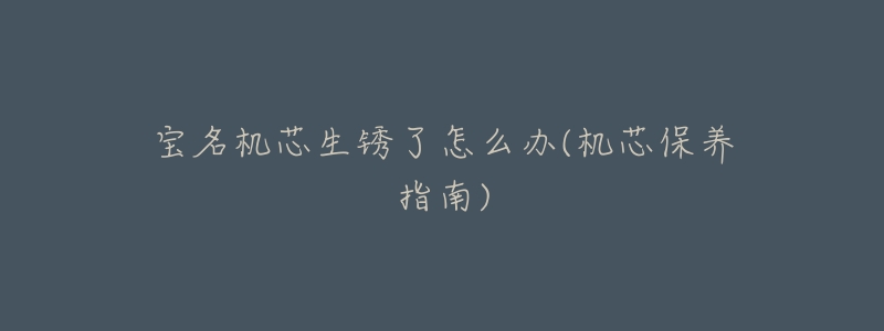 宝名机芯生锈了怎么办(机芯保养指南)-名表号 宝名机芯生锈了怎么办(机芯保养指南)