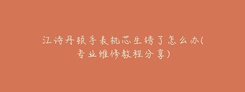 江诗丹顿手表机芯生锈了怎么办(专业维修教程分享)-名表号 江诗丹顿手表机芯生锈了怎么办(专业维修教程分享)
