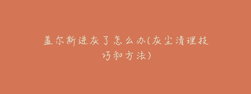 盖尔斯进灰了怎么办(灰尘清理技巧和方法)-名表号 盖尔斯进灰了怎么办(灰尘清理技巧和方法)