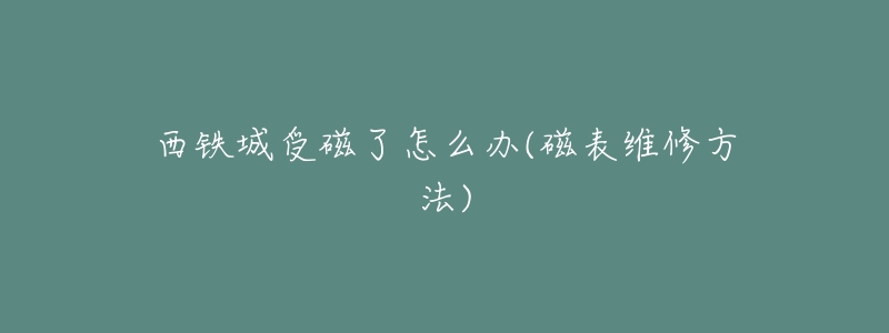 西铁城受磁了怎么办(磁表维修方法)