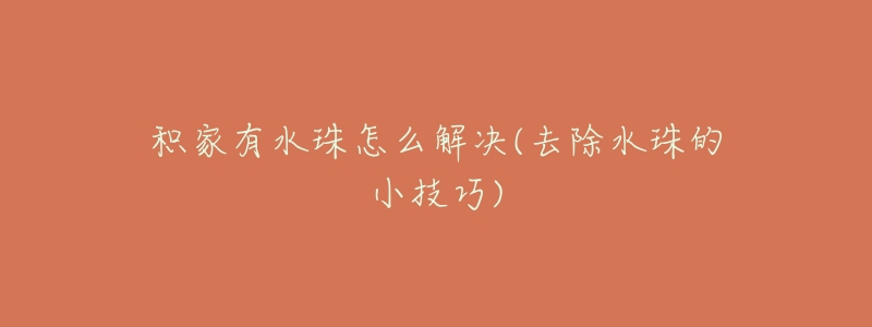 积家有水珠怎么解决(去除水珠的小技巧)-名表号 积家有水珠怎么解决(去除水珠的小技巧)