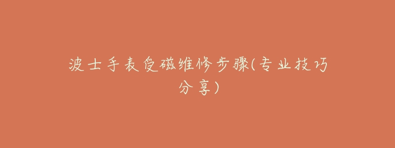 波士手表受磁维修步骤(专业技巧分享)-名表号 波士手表受磁维修步骤(专业技巧分享)
