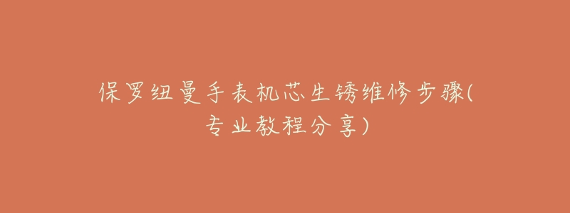 保罗纽曼手表机芯生锈维修步骤(专业教程分享)-名表号 保罗纽曼手表机芯生锈维修步骤(专业教程分享)