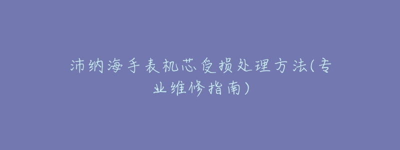 沛纳海手表机芯受损处理方法(专业维修指南)-名表号 沛纳海手表机芯受损处理方法(专业维修指南)