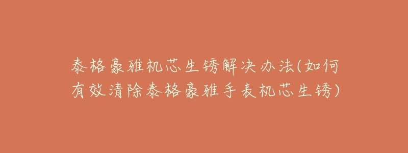 泰格豪雅机芯生锈解决办法(如何有效清除泰格豪雅手表机芯生锈)-名表号 泰格豪雅机芯生锈解决办法(如何有效清除泰格豪雅手表机芯生锈)