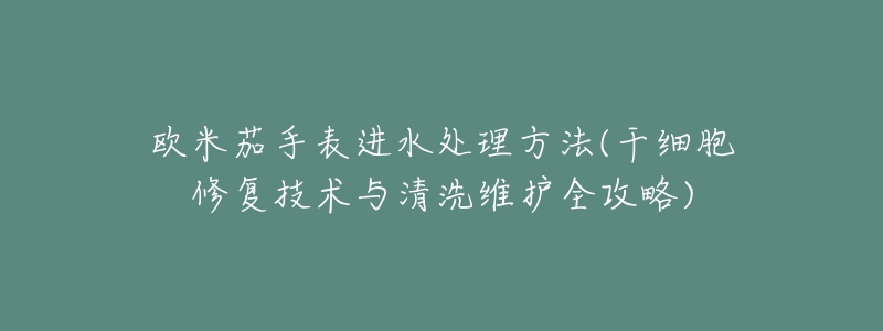 欧米茄手表进水处理方法(干细胞修复技术与清洗维护全攻略)-名表号 欧米茄手表进水处理方法(干细胞修复技术与清洗维护全攻略)