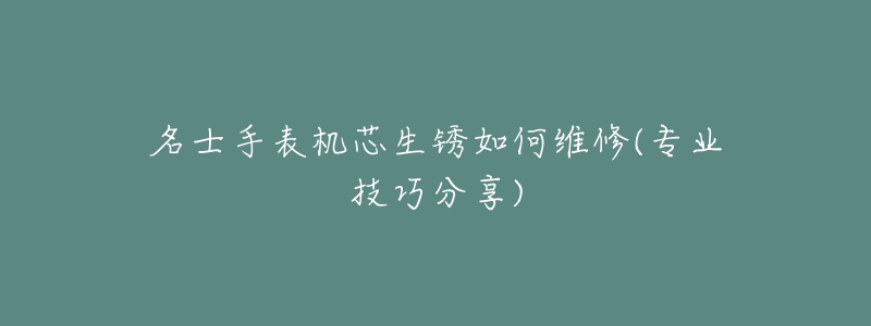 名士手表机芯生锈如何维修(专业技巧分享)-名表号 名士手表机芯生锈如何维修(专业技巧分享)