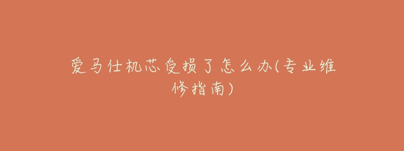 爱马仕机芯受损了怎么办(专业维修指南)-名表号 爱马仕机芯受损了怎么办(专业维修指南)