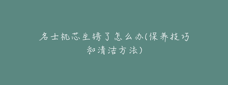 名士机芯生锈了怎么办(保养技巧和清洁方法)-名表号 名士机芯生锈了怎么办(保养技巧和清洁方法)