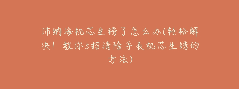 沛纳海机芯生锈了怎么办(轻松解决!教你5招清除手表机芯生锈的方法)-名表号 沛纳海机芯生锈了怎么办(轻松解决!教你5招清除手表机芯生锈的方法)