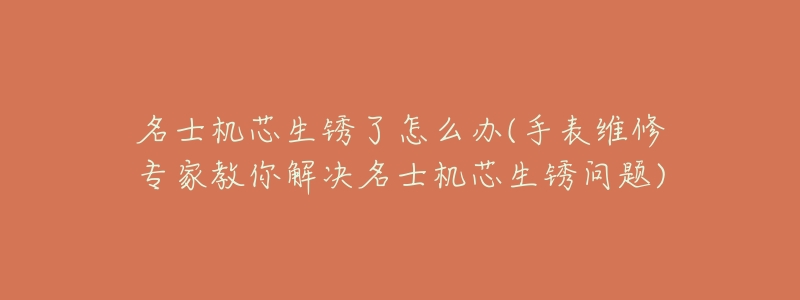 名士机芯生锈了怎么办(手表维修专家教你解决名士机芯生锈问题)-名表号 名士机芯生锈了怎么办(手表维修专家教你解决名士机芯生锈问题)