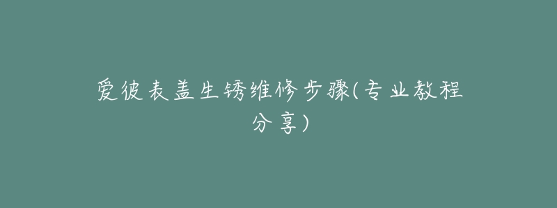 爱彼表盖生锈维修步骤(专业教程分享)-名表号 爱彼表盖生锈维修步骤(专业教程分享)