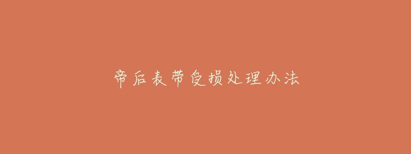 帝后表带受损处理办法-名表号 帝后表带受损处理办法