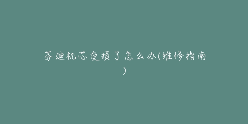 芬迪机芯受损了怎么办(维修指南)-名表号 芬迪机芯受损了怎么办(维修指南)