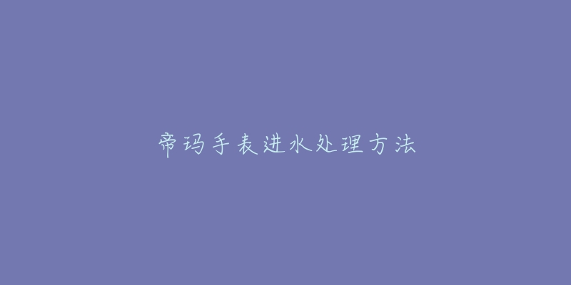 帝玛手表进水处理方法-名表号 帝玛手表进水处理方法