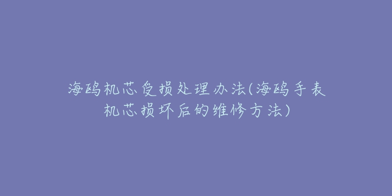 海鸥机芯受损处理办法(海鸥手表机芯损坏后的维修方法)-名表号 海鸥机芯受损处理办法(海鸥手表机芯损坏后的维修方法)